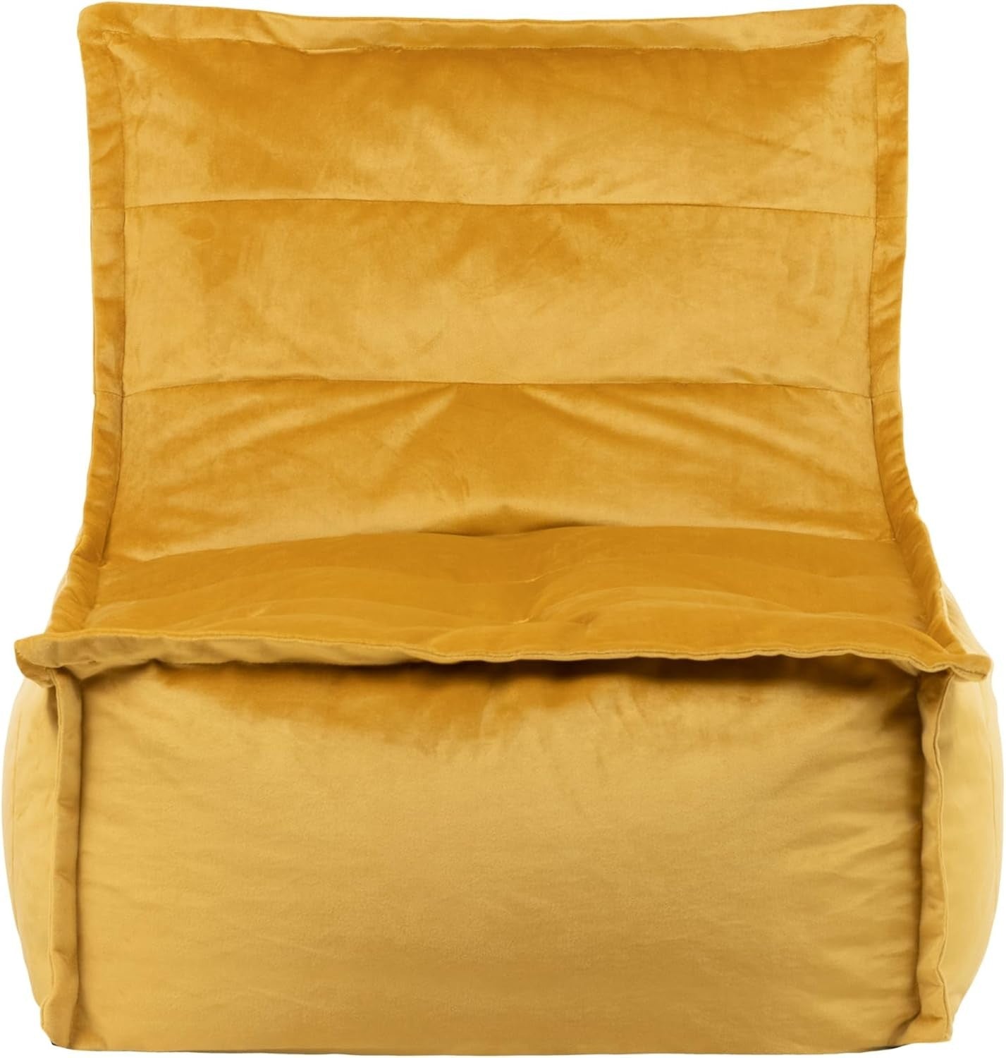 Yellow Large Velvet Bean Bag Chair Adult Lounge Seat Gaming Sofa