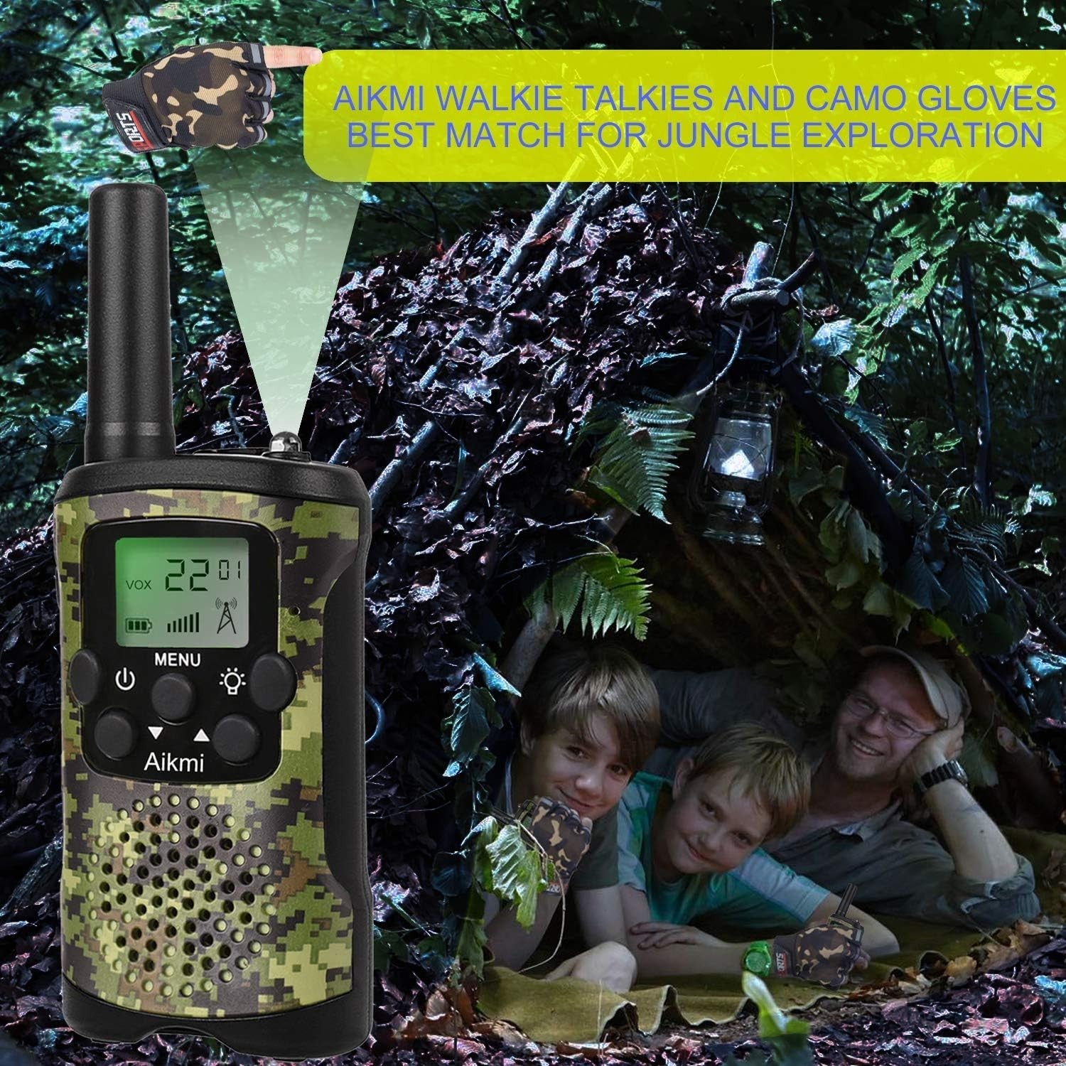 Kids Walkie Talkies 8 Channel 3KM Long Range Outdoor Adventure Toy Set