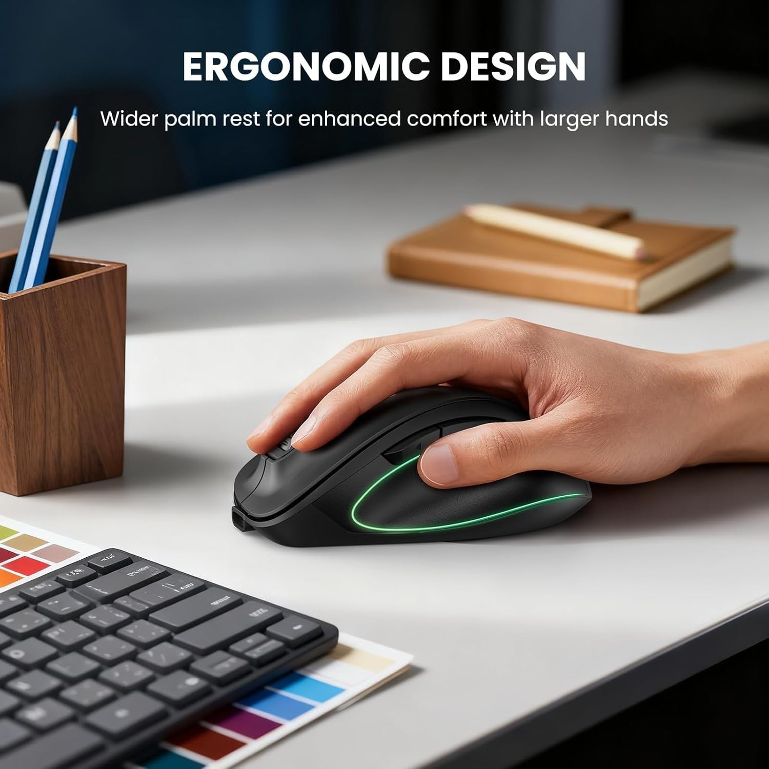 Wireless Bluetooth Mouse 4800 DPI Silent Ergonomic USB Rechargeable