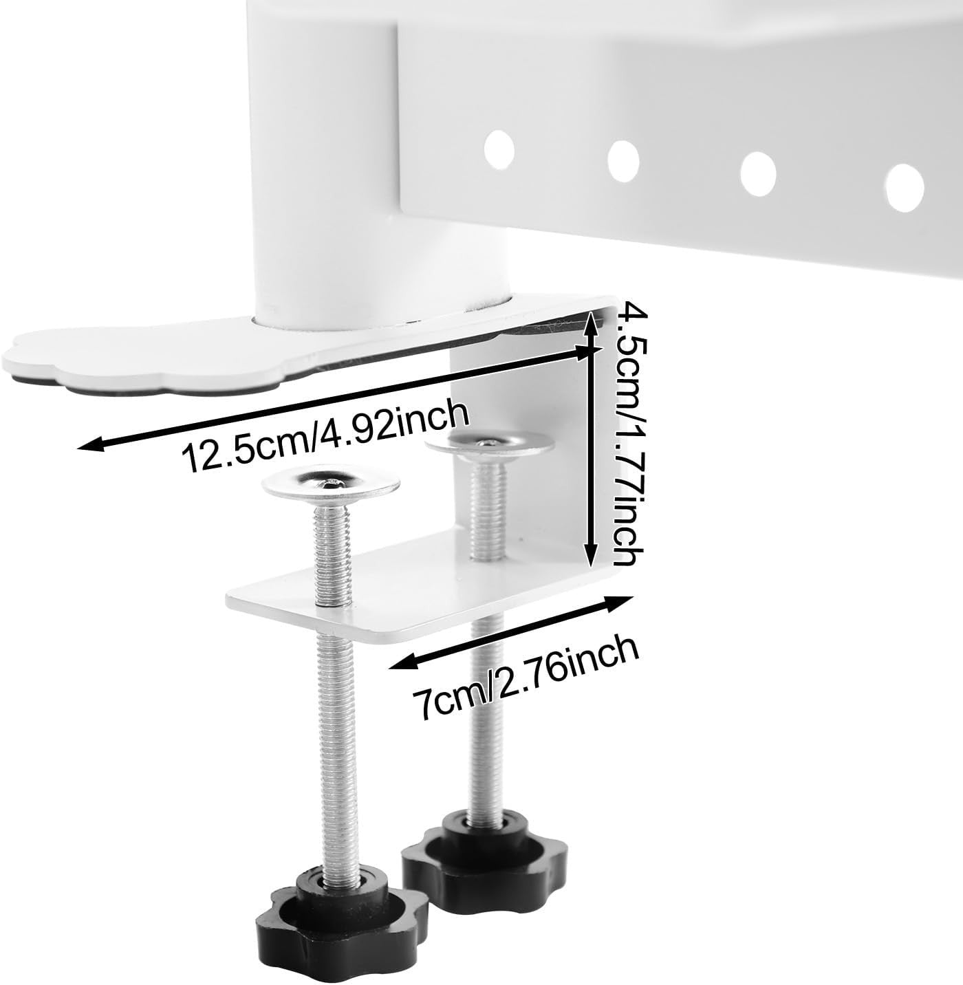 Clamp-On Desk Pegboard 100cm 2-Tier Shelf Desktop Organizer Privacy Panel