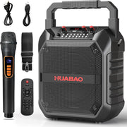 Portable Bluetooth Karaoke Machine PA Speaker with Wireless Mic