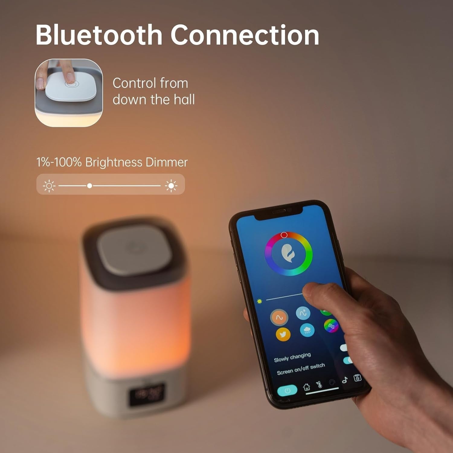 Baby Sleep Sound Machine with Night Light, White Noise & Smart Temp Control
