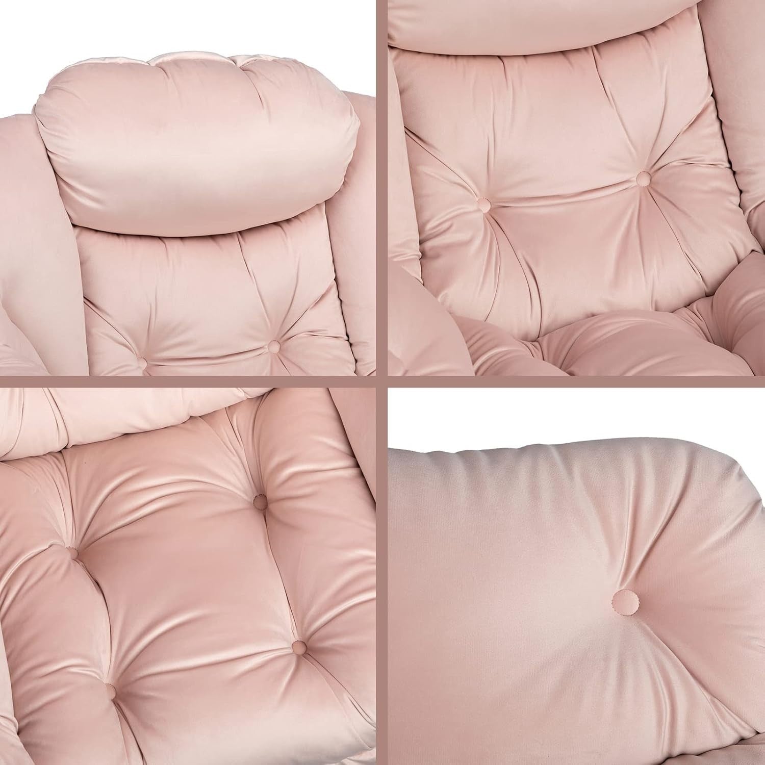 Velvet Comfy Armchair Relax Accent Chair for Bedroom Living Room