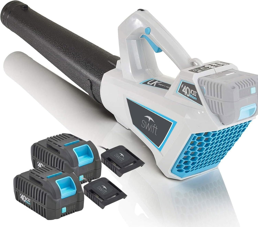 Cordless Leaf Blower 40V Dual Battery Electric Garden Cleaner 6 Speed Turbo
