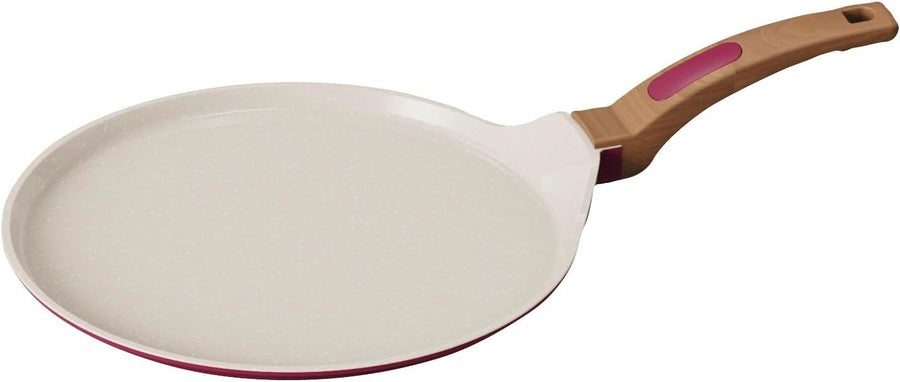 28cm Non-Stick Crepe Pan Cast Aluminium Induction Safe Soft-Grip Handle