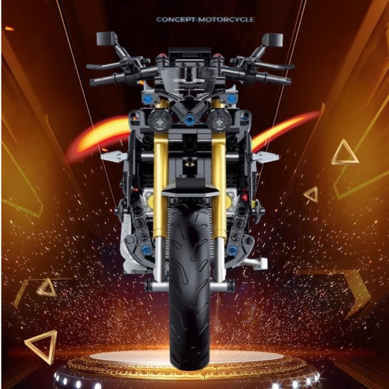 638-Piece Motorcycle Building Kit with Realistic Details & Fun Build