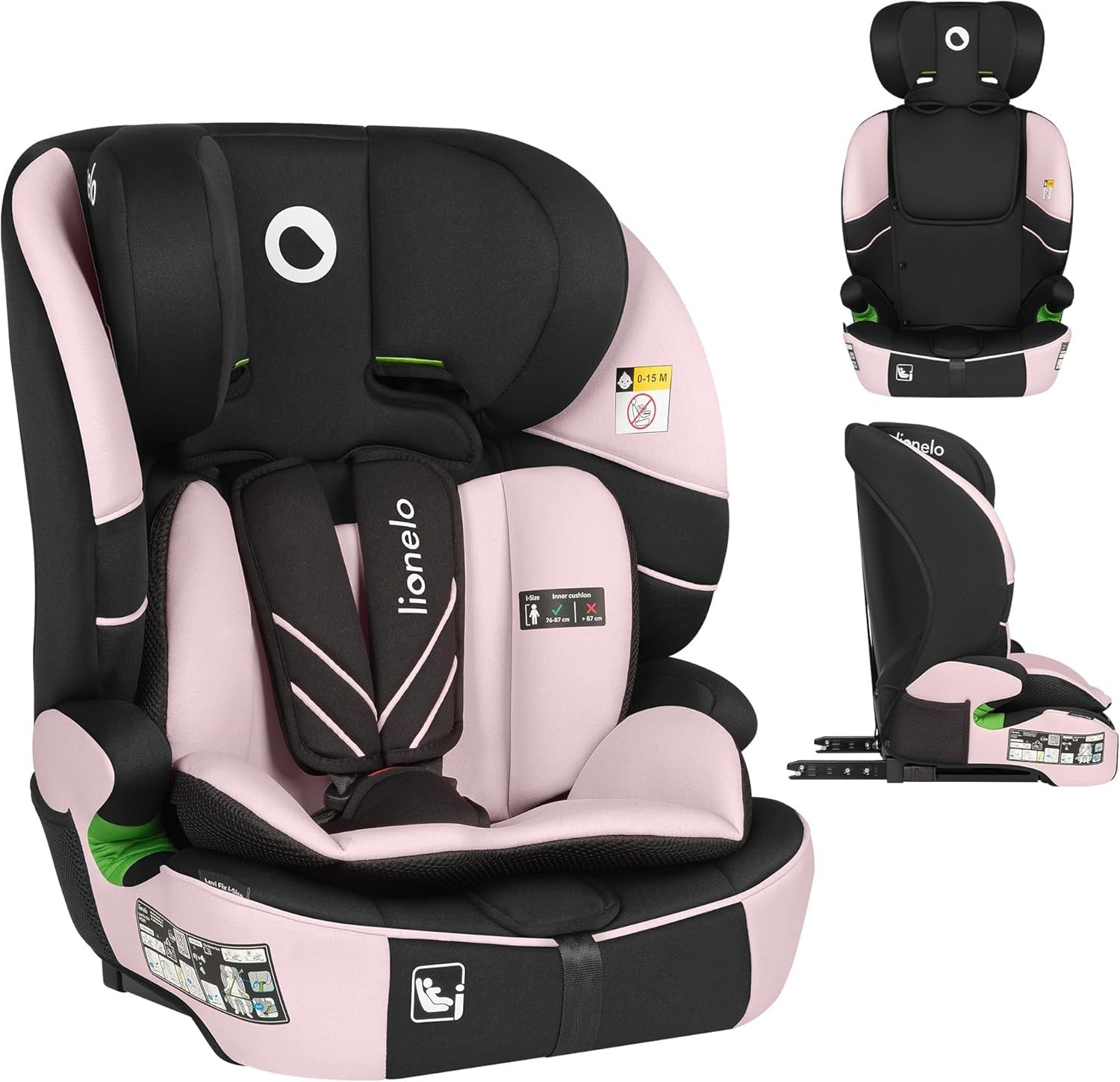 ISOFIX Child Car Seat 12 Months–12 Years Side Impact Adjustable Headrest