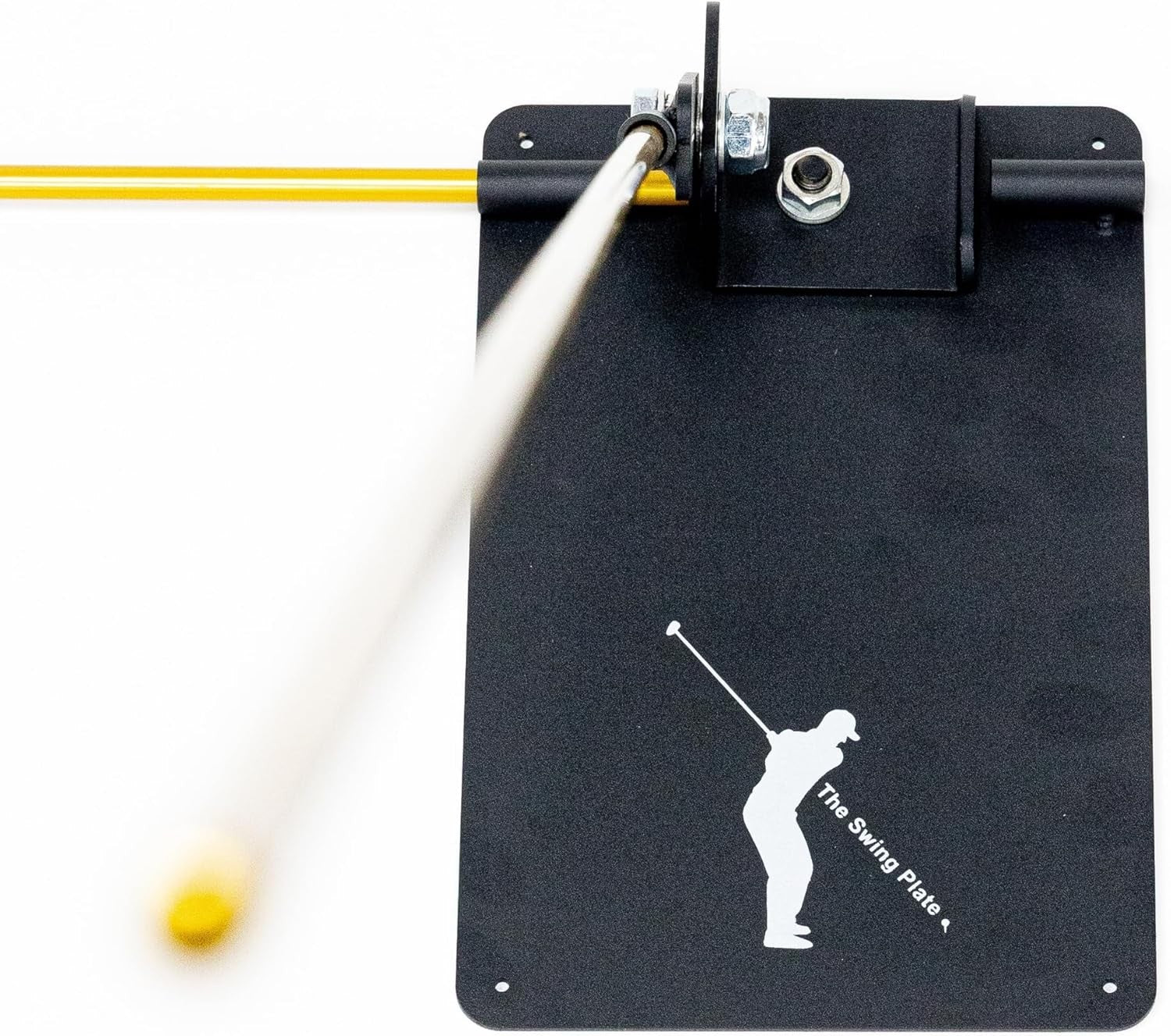 Golf Swing Plate Trainer with Alignment Sticks Steel Base Unisex