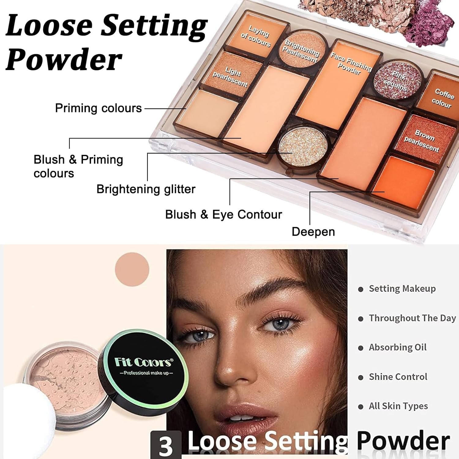 Professional All In One Makeup Kit Travel Set with Bag