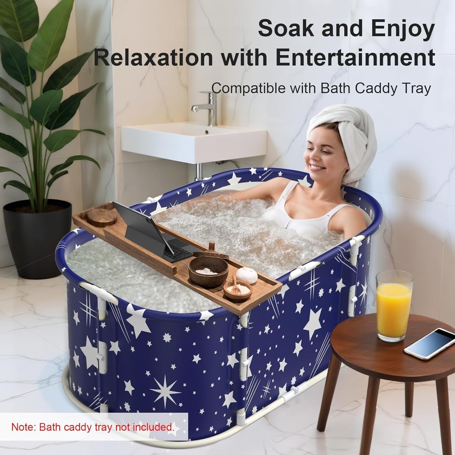 Extra-Large Portable Foldable Bathtub for Adults Spa Hot & Ice Baths