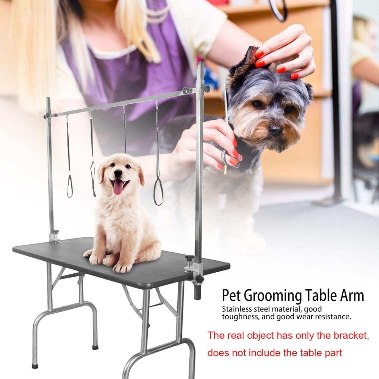 Dog Grooming Hammock Adjustable Table Clamp Stainless Steel Noose Helper