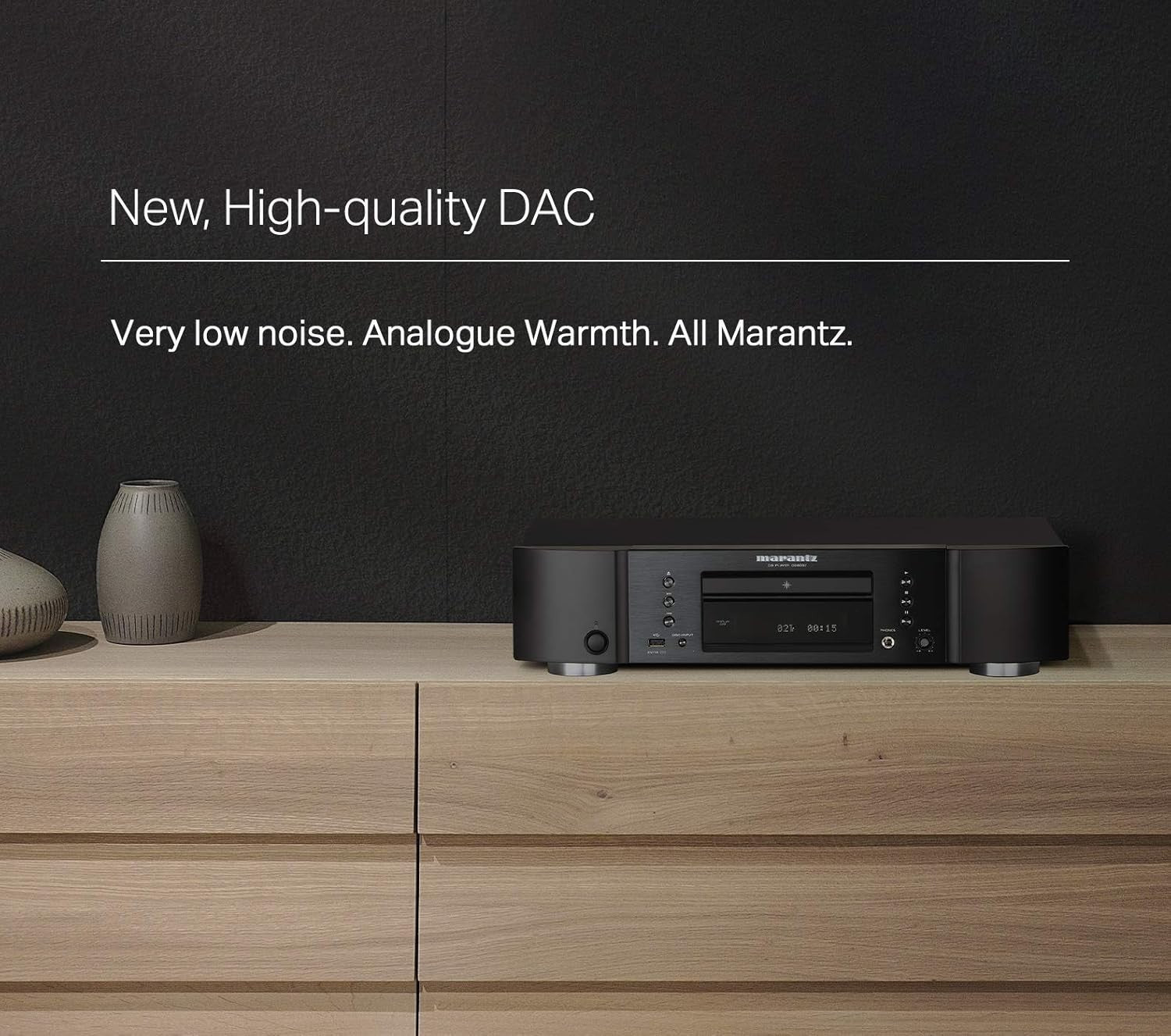High Resolution HiFi CD Player USB DAC Headphone Amplifier Gold Outputs