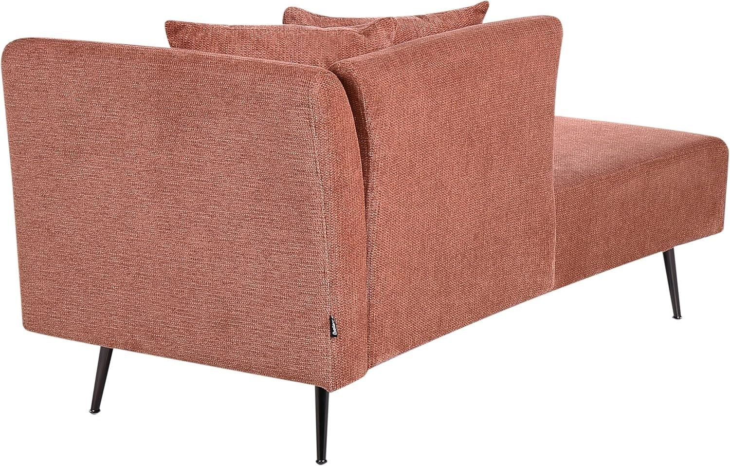 Red Chaise Lounge Sofa Modern | Cushions, Metal Legs, Compact & Stylish