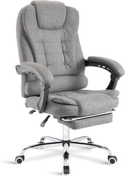 Blisswood Ergonomic Office Chair Recliner w/ Footrest Dark Grey