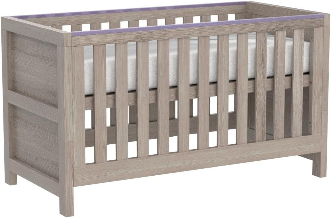 3in1 Wooden Baby Cot Bed Toddler Day Bed Adjustable Rails Oak 140x70cm