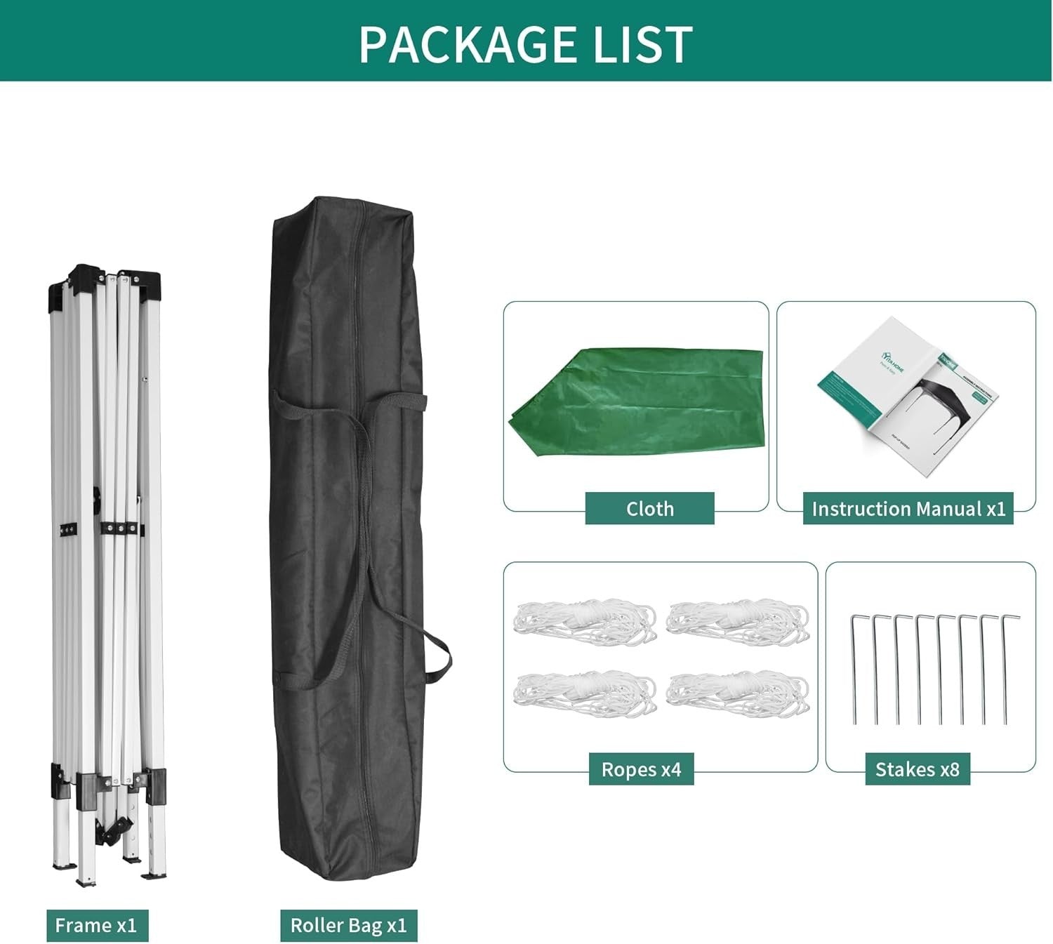 3x3M Heavy Duty Green Gazebo Waterproof Folding Garden Party Tent With Bag