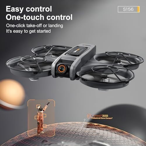 Foldable Drone with LCD Screen Remote, Dual 720P Cameras & 2 Batteries