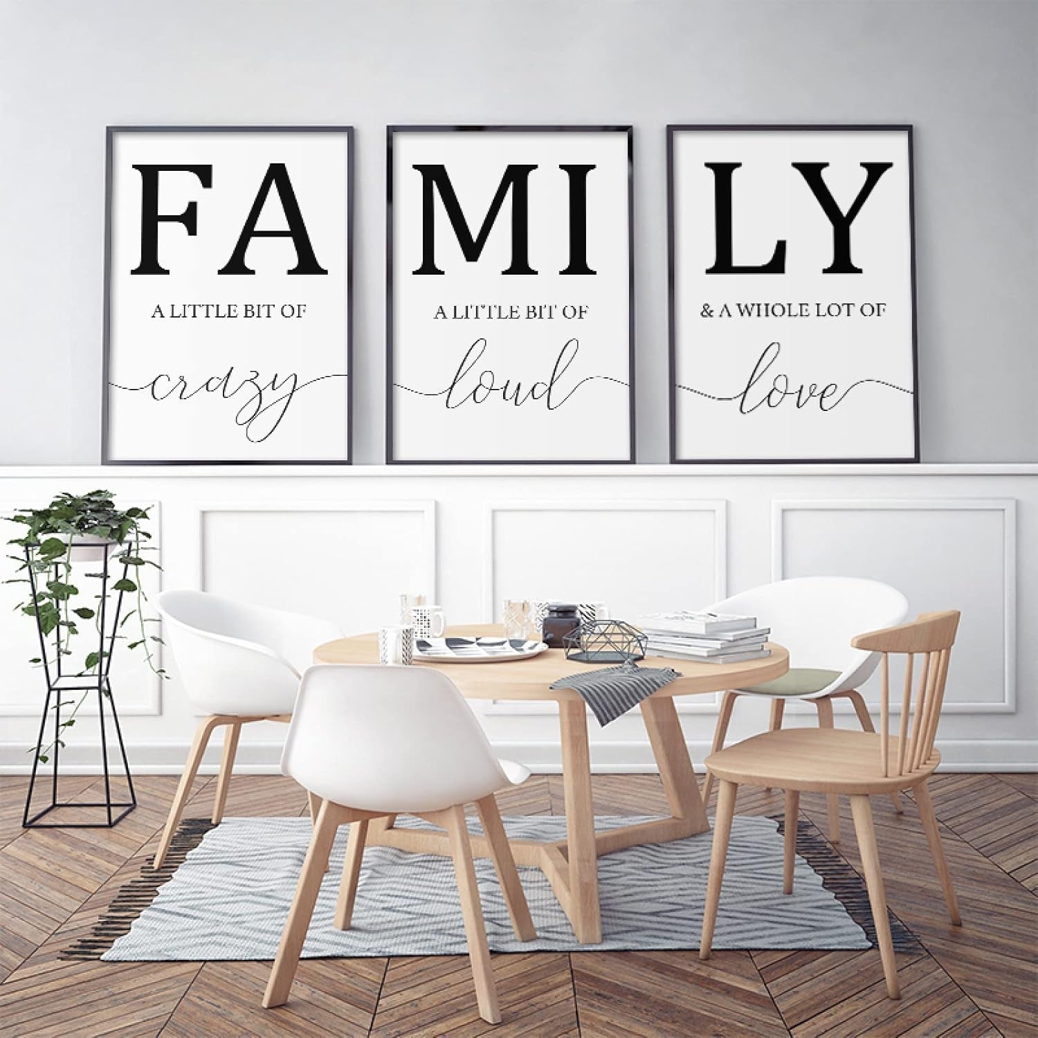 Nordic Family Canvas Wall Art 50x70cm Quote Home Decor