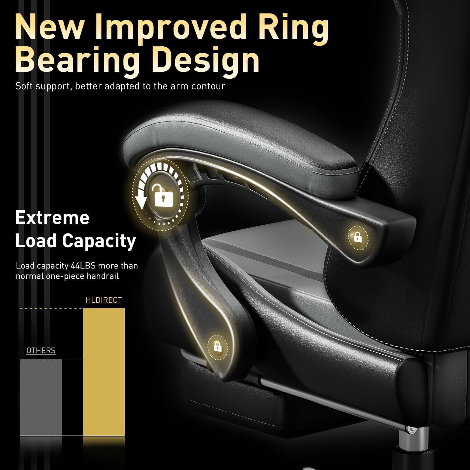 Massage Gaming Chair Recliner with Footrest Pocket Spring