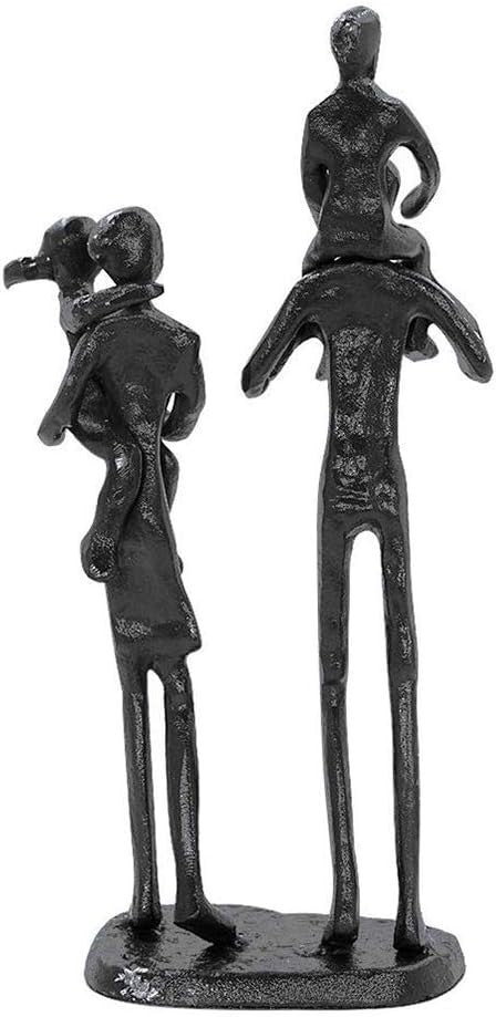 Metal Family Sculpture Cast Iron Abstract Figurine Home Decor Gift