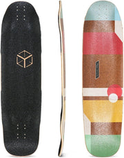 33" Bamboo Longboard Deck 9.5" Wide Freeride Freestyle Cantellated