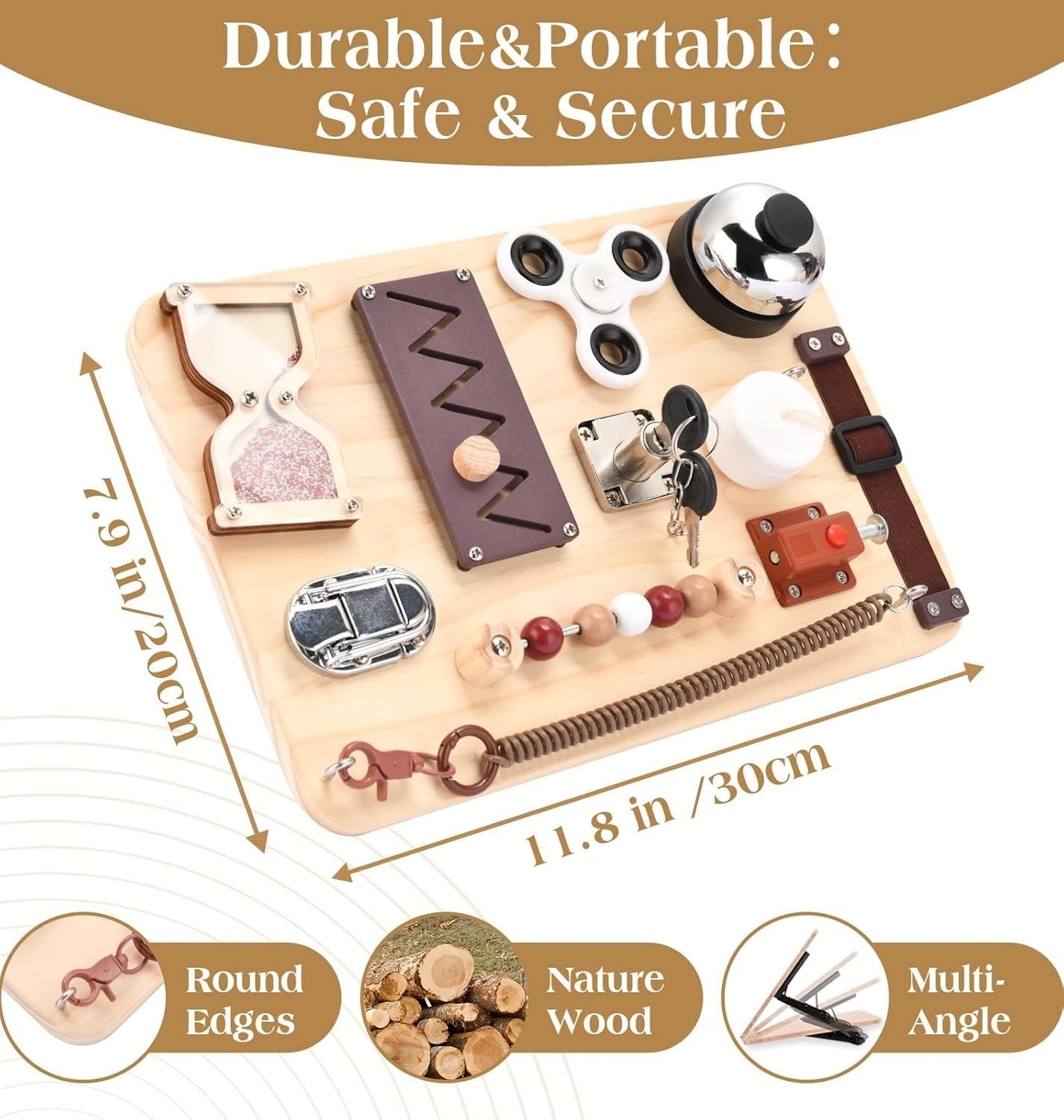 Senior Dementia Busy Board Sensory Fidget Toy for Memory & Anxiety
