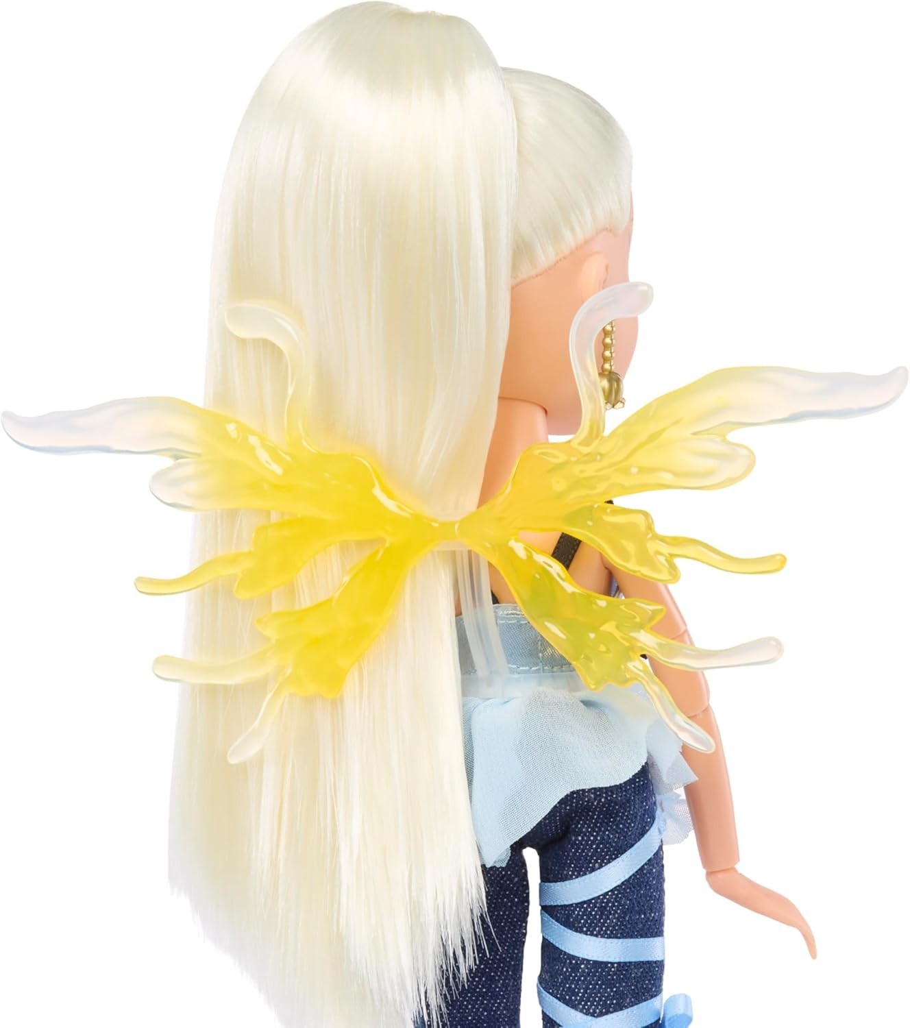 Fantasy Pixie Fashion Doll Wings Ring Denim Bell Bottom Outfit