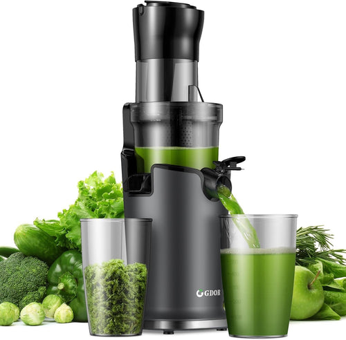 Cold Press Juicer 89mm Wide Chute Whole Fruit Slow Quiet BPA Free High Yield