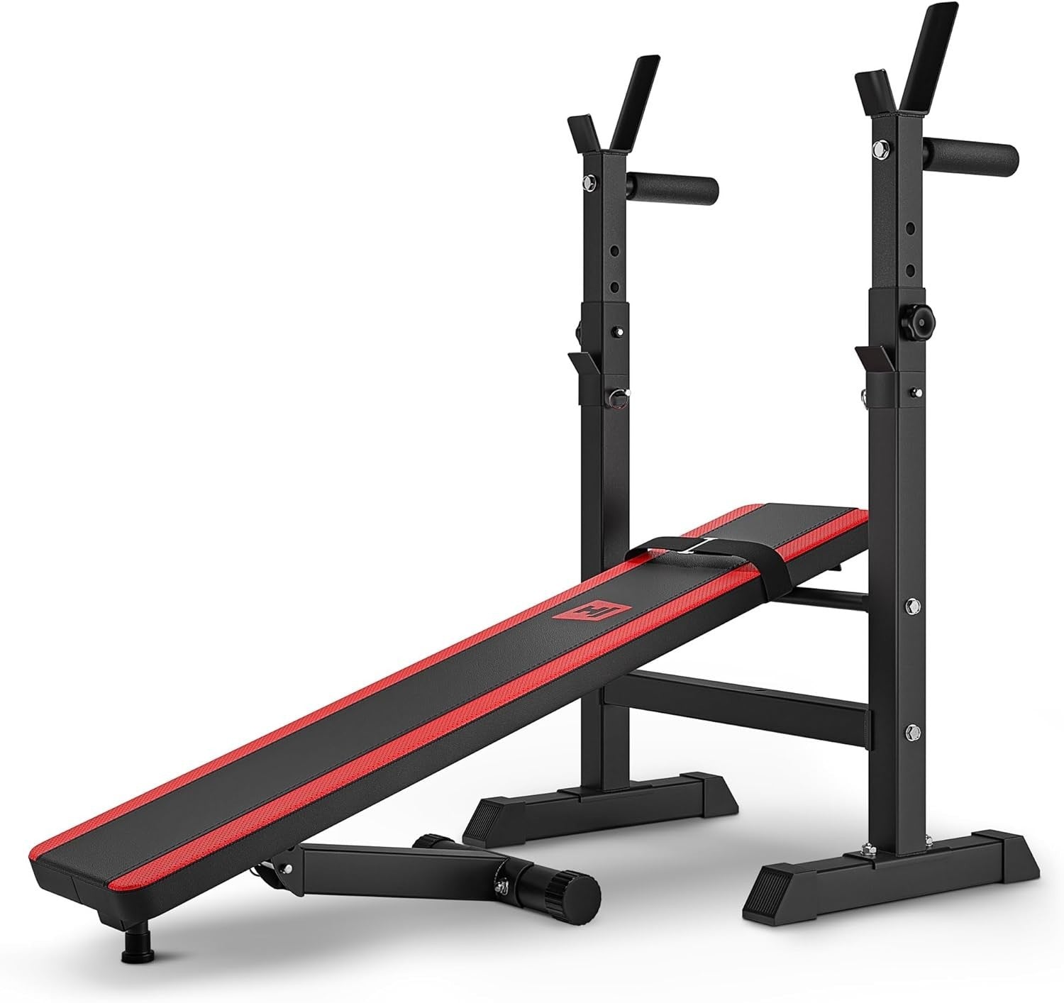 Foldable Weight Bench With Barbell Rack Dip Station 250kg Home Gym