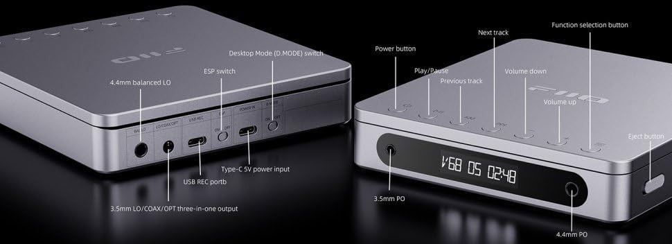 Portable CD Player Bluetooth aptX HD USB SPDIF 4.4mm Balanced Output
