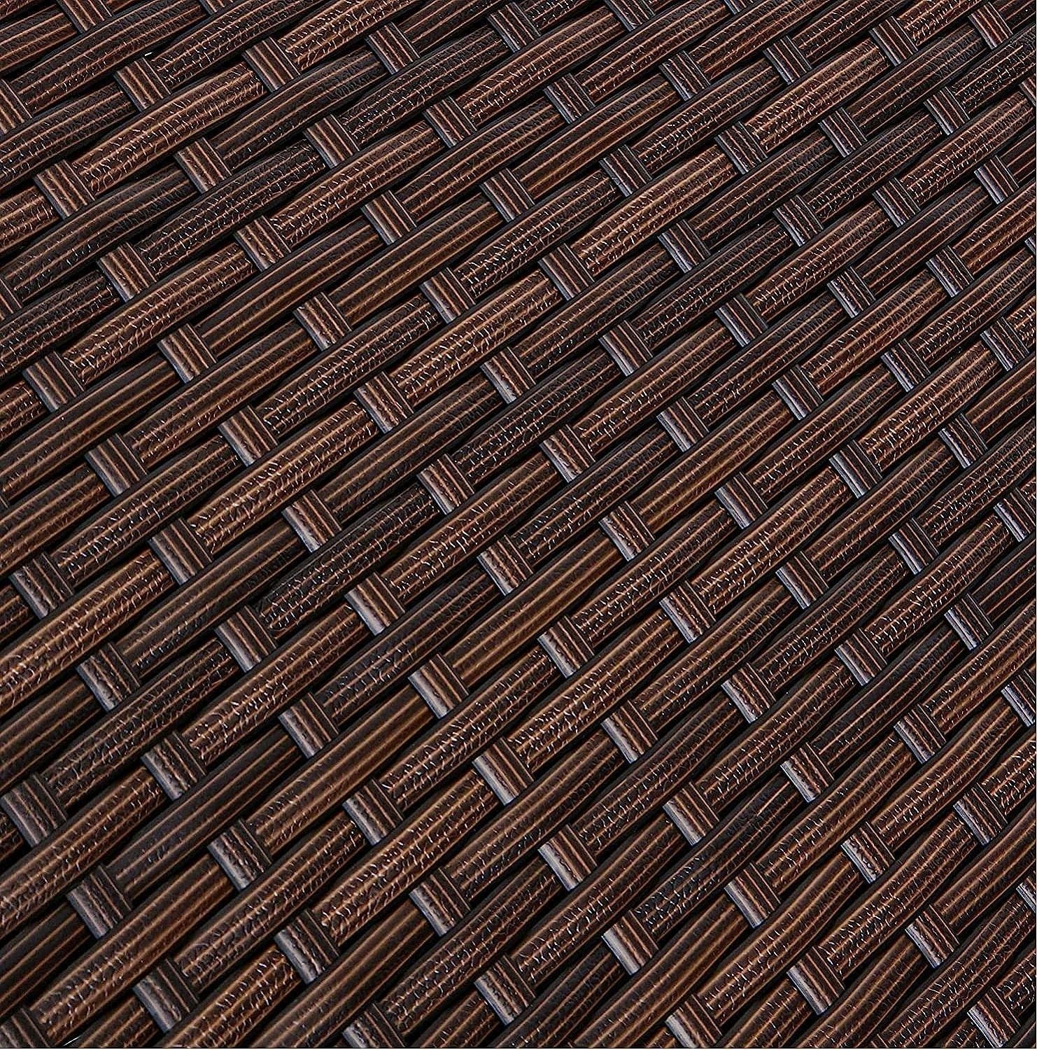 2x Folding Rattan Garden Chairs Reclining Aluminium Patio Balcony Outdoor