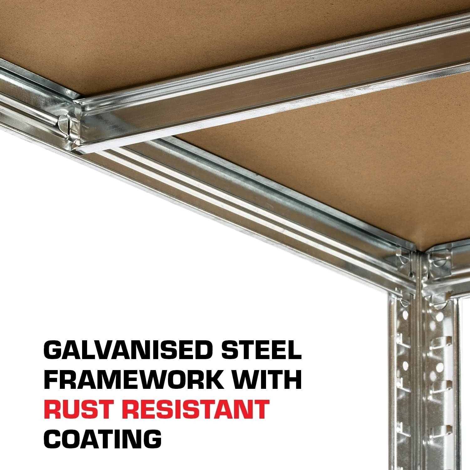 Heavy Duty Galvanised 5-Tier Garage Shelving Unit 180x90x45cm Adjustable