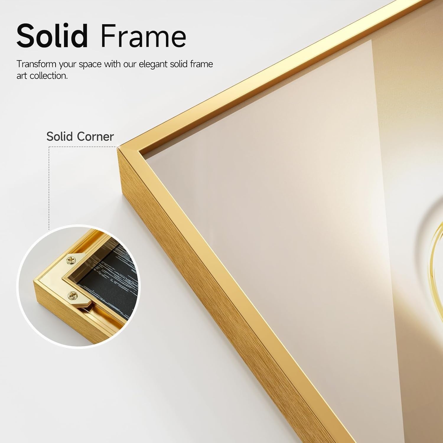 Luxury Gold Wall Art Set of 3 Framed 16x24 Modern Leaf