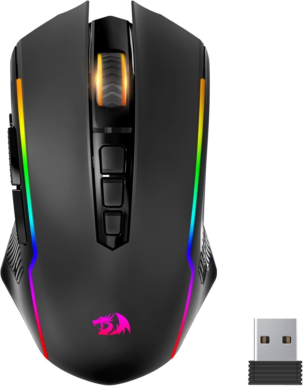 Wireless Gaming Mouse 8000 DPI RGB 9 Button Rechargeable