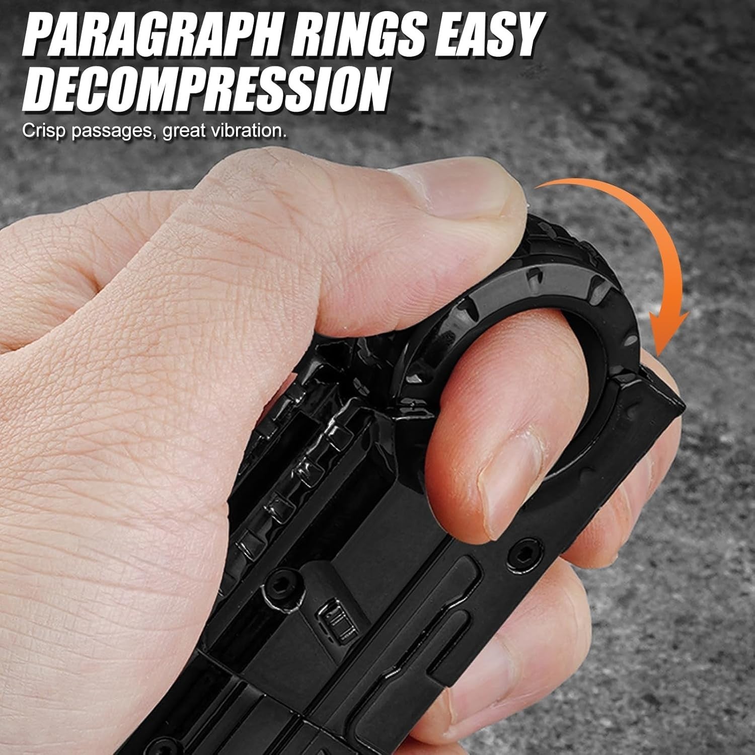 Black Metal Fidget Gun Spinner Rotating Stress Relief Desk Toy
