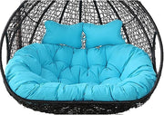 2 Seater Egg Chair Cushion Waterproof Thick Swing Seat Pad Outdoor Hammock