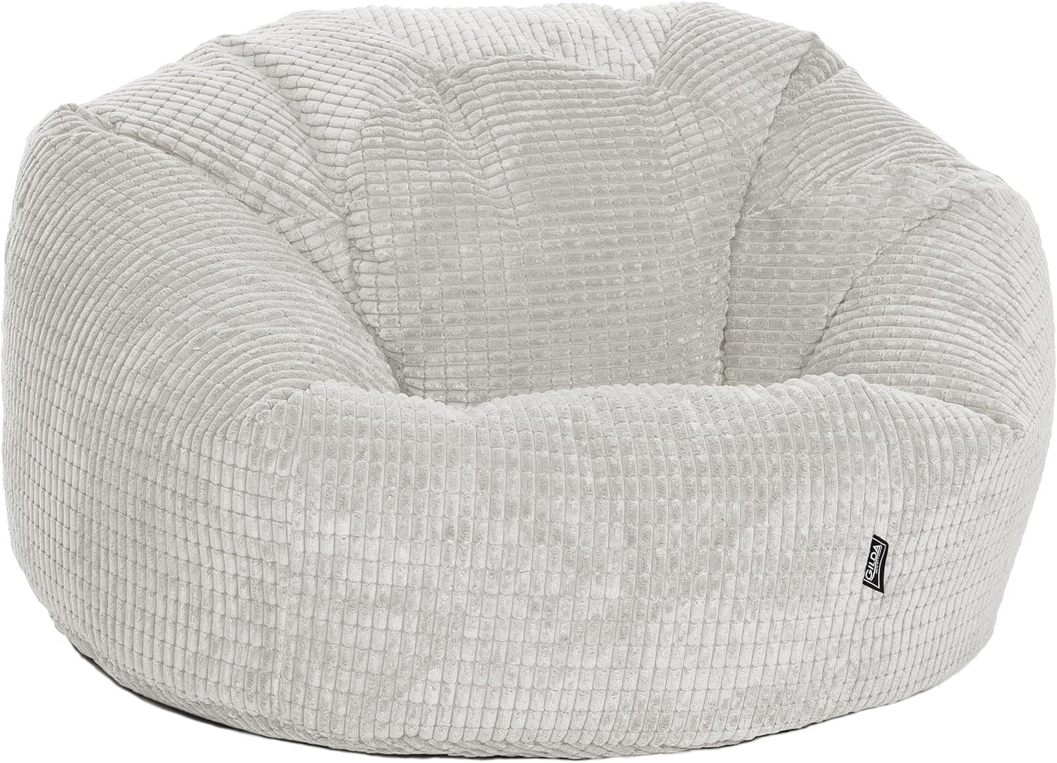 Cream Corduroy Giant Bean Bag Chair Adult Teen Soft Lounge Seat