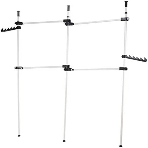 Telescopic Clothes Rail Heavy Duty Adjustable Garment Rack 329cm