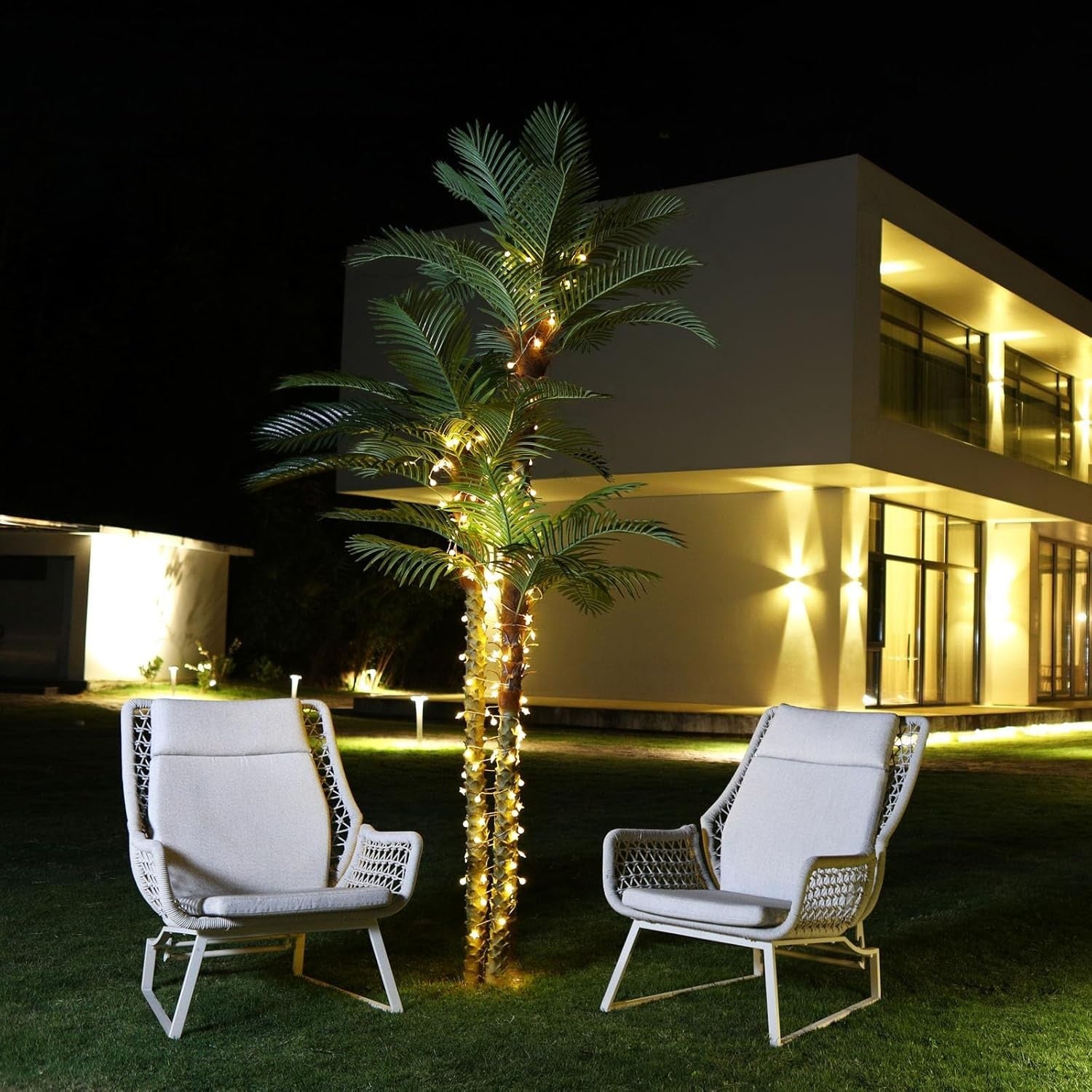 300cm Outdoor Artificial Palm Tree UV Resistant Tall Tropical Patio Garden Decor