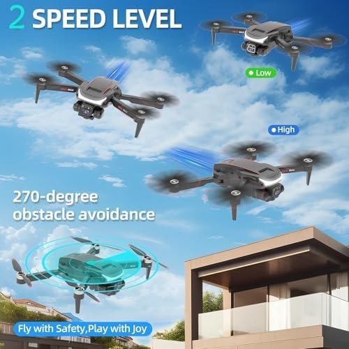 1080P HD Brushless Motor Drone w/ Dual Camera Auto Hover Obstacle Avoidance Kids