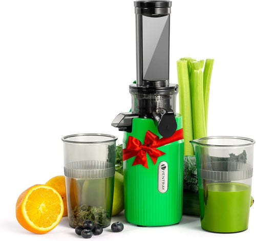 Compact Cold Press Citrus Juicer Slow Chew 60RPM Portable Green