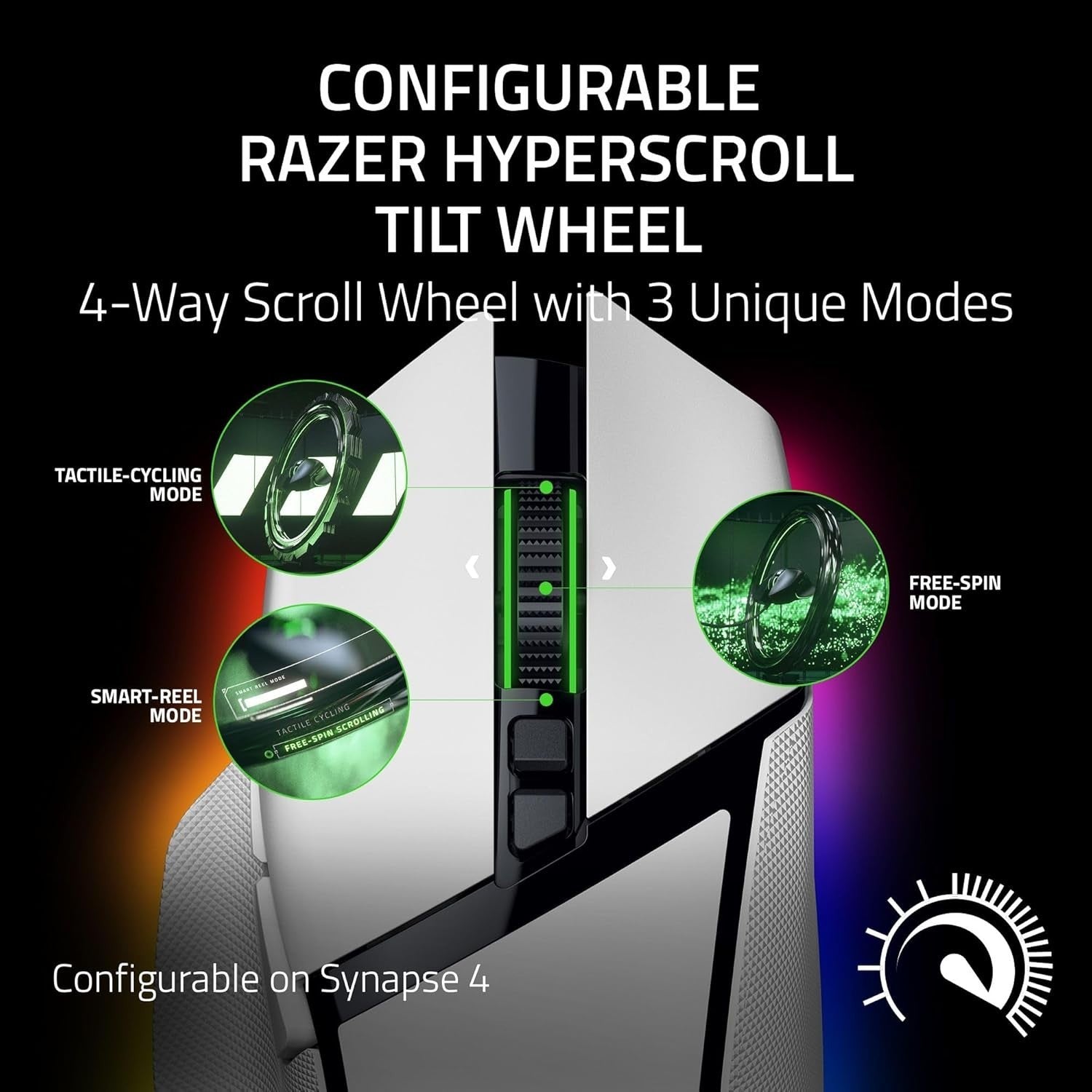 Pro Wireless Gaming Mouse 30K DPI RGB Tilt Wheel 11 Button Ergonomic White