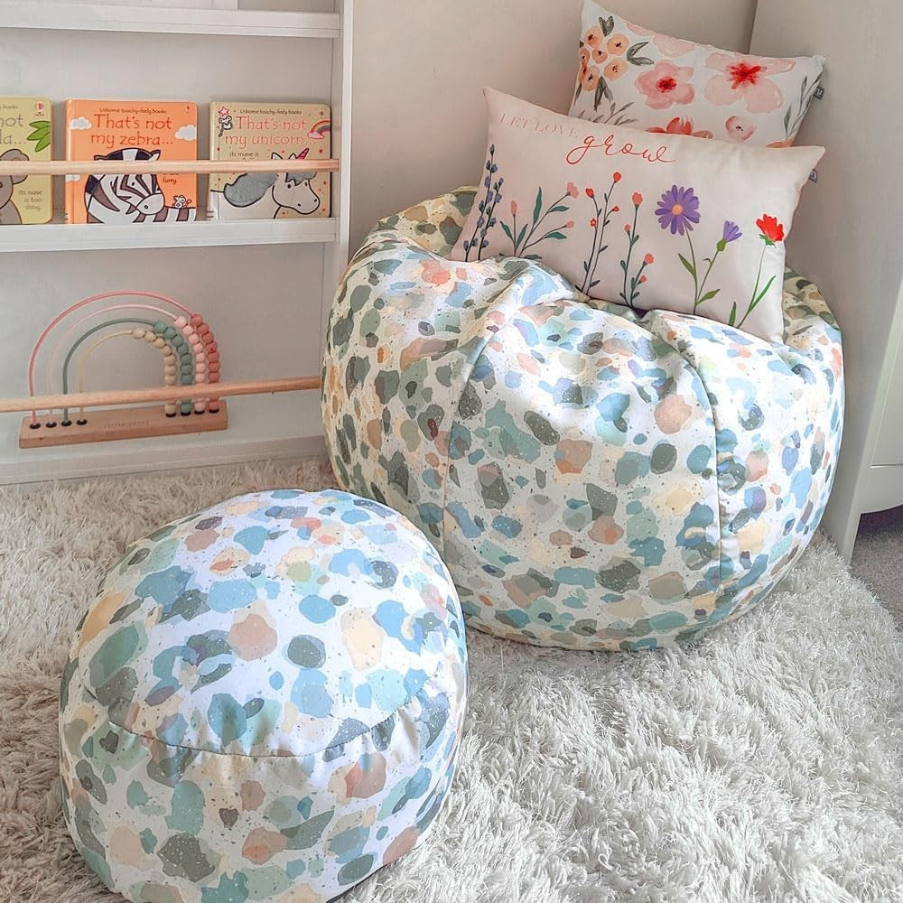 Kids Bean Bag Chair with Filling – Soft, Machine Washable, Durable Playroom Seat