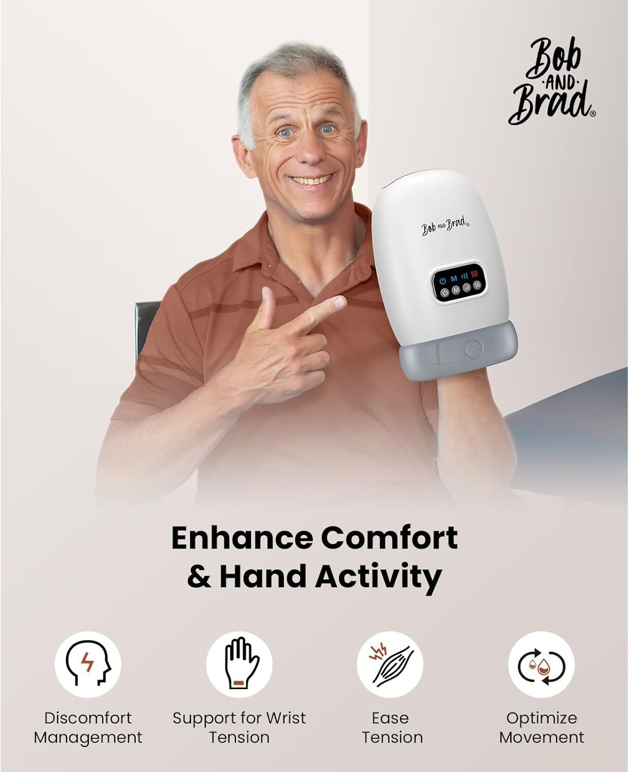 Cordless Hand Massager with Heat for Pain Relief, Arthritis, Carpal Tunnel