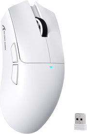 White Gaming Mouse 22K DPI 63g Ultra-Light Tri-Mode 1000Hz