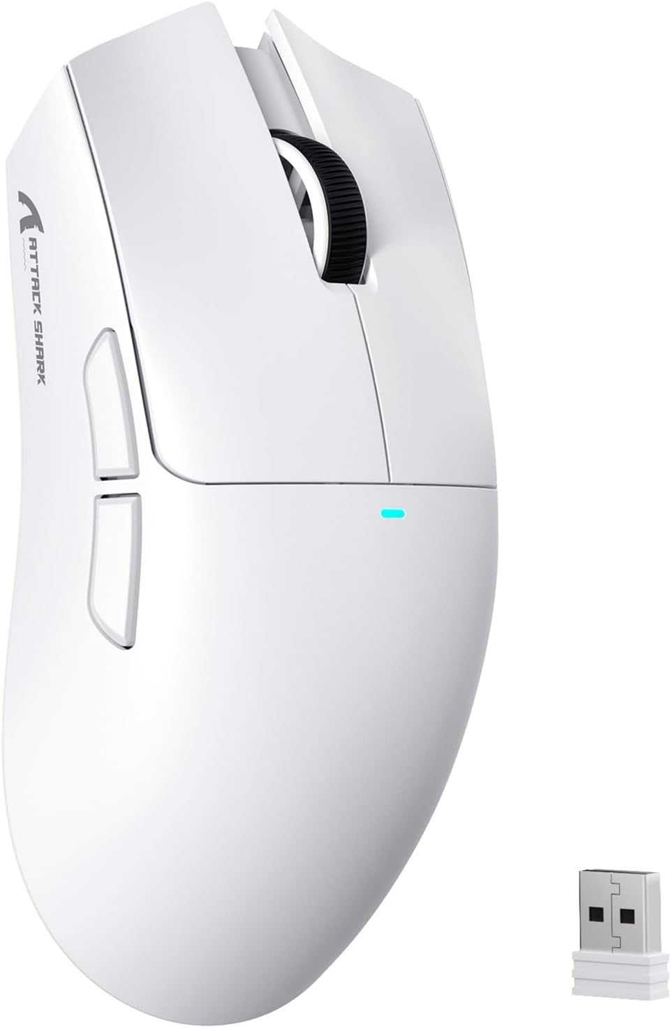 White Gaming Mouse 22K DPI 63g Ultra-Light Tri-Mode 1000Hz