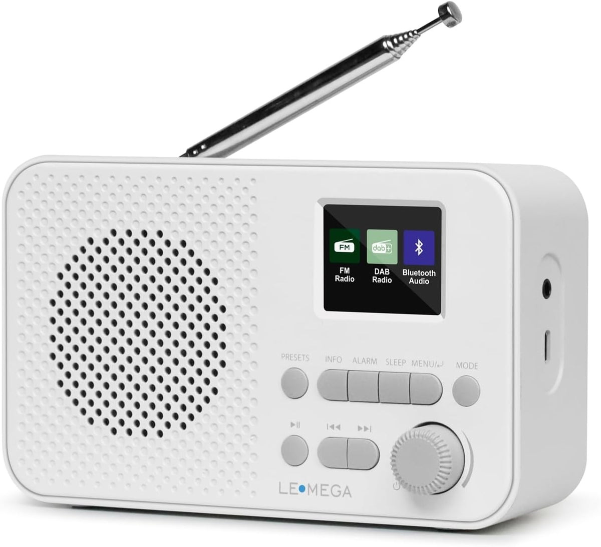 Portable DAB+ Bluetooth Radio FM USB Rechargeable Alarm Clock