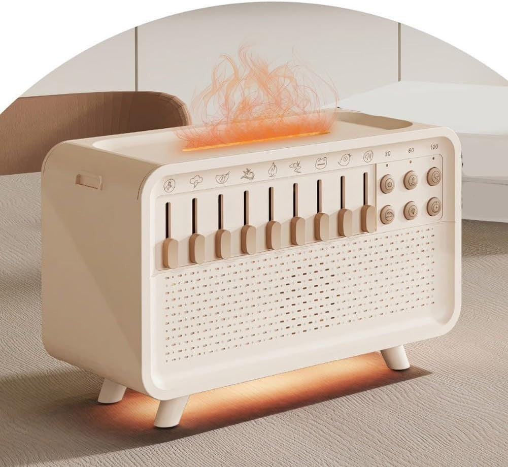Portable White Noise Machine & Aroma Diffuser with Night Light for Sleep