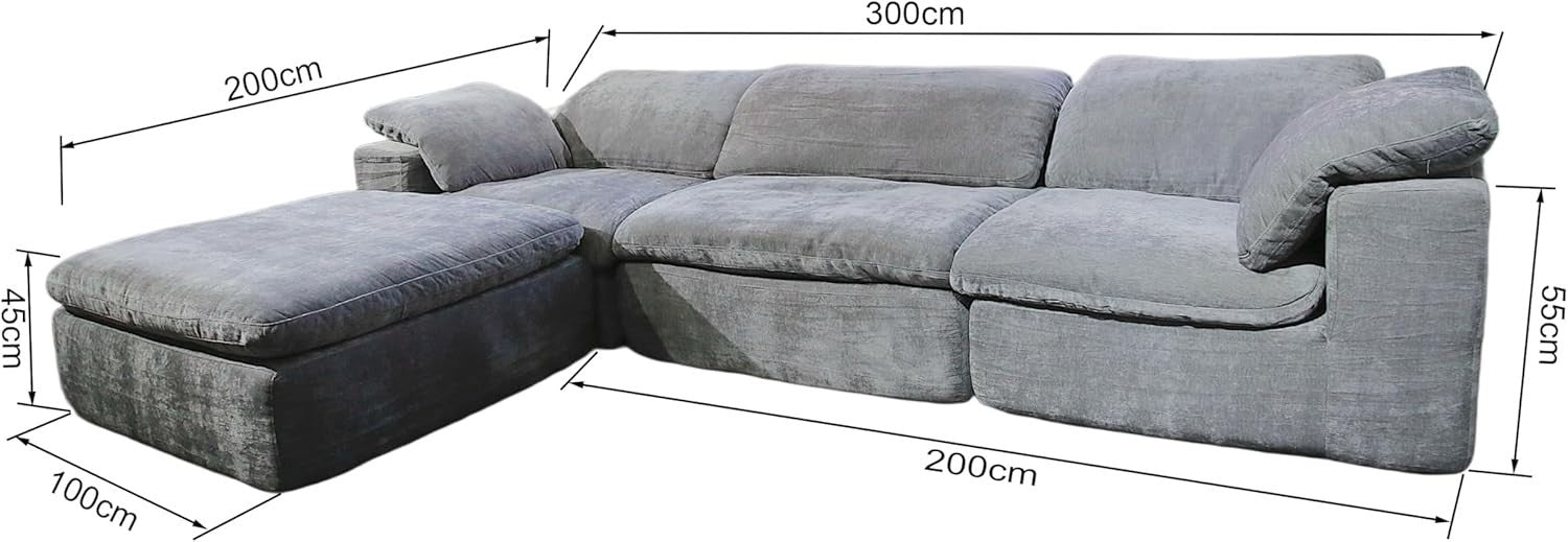Modular Grey L-Shaped Sofa with Reversible Chaise – Custom Layout Couch