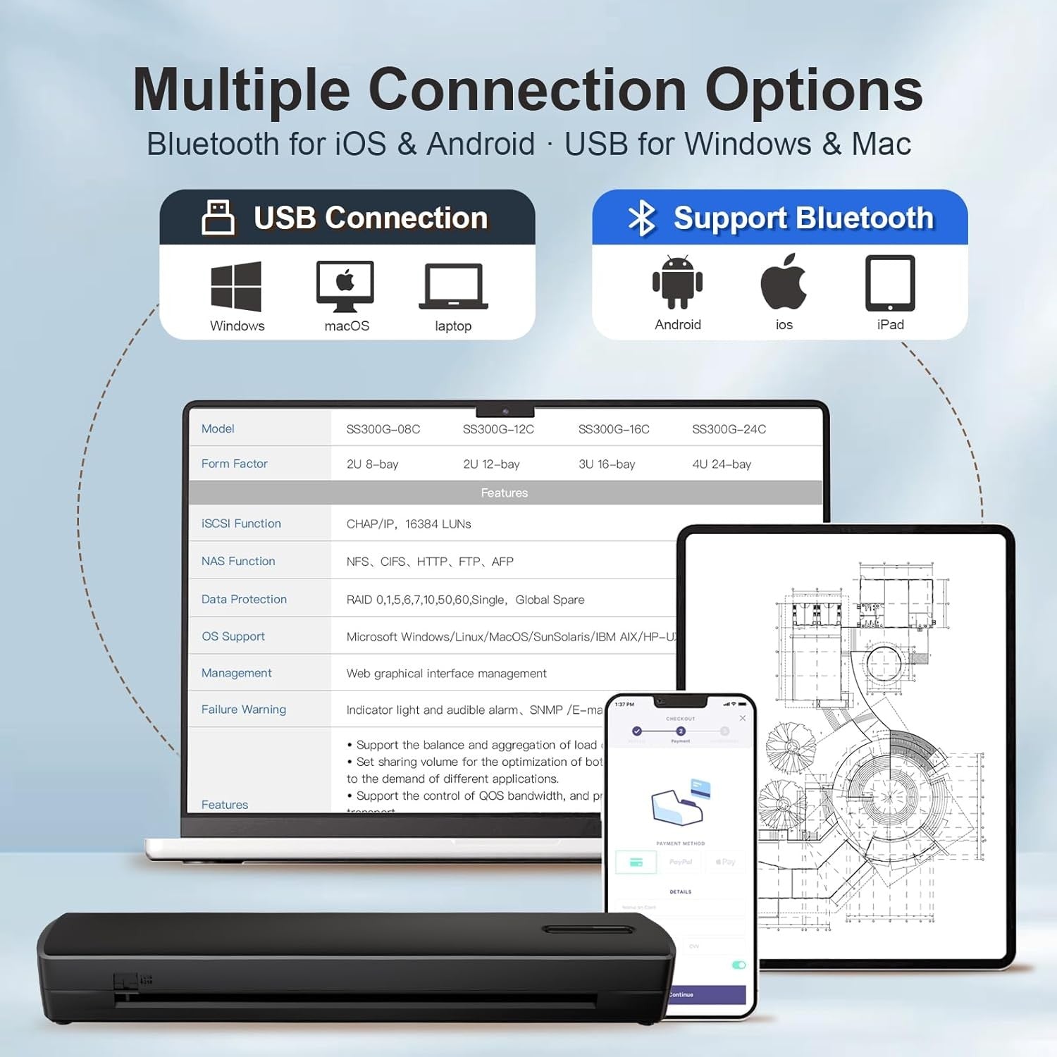 Portable Thermal Printer Bluetooth A4/A5 Mobile Printer – Tattoo Stencil